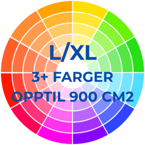 DTF Transfer L/XL 3+ farger