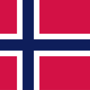 Norsk flagg 80x53 mm m/blocker