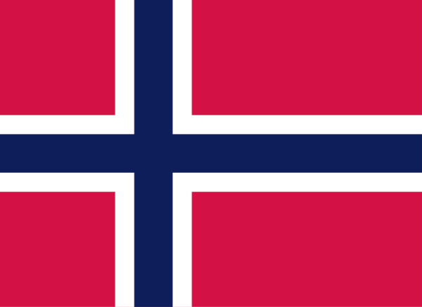 Norsk flagg 80x53 mm m/blocker